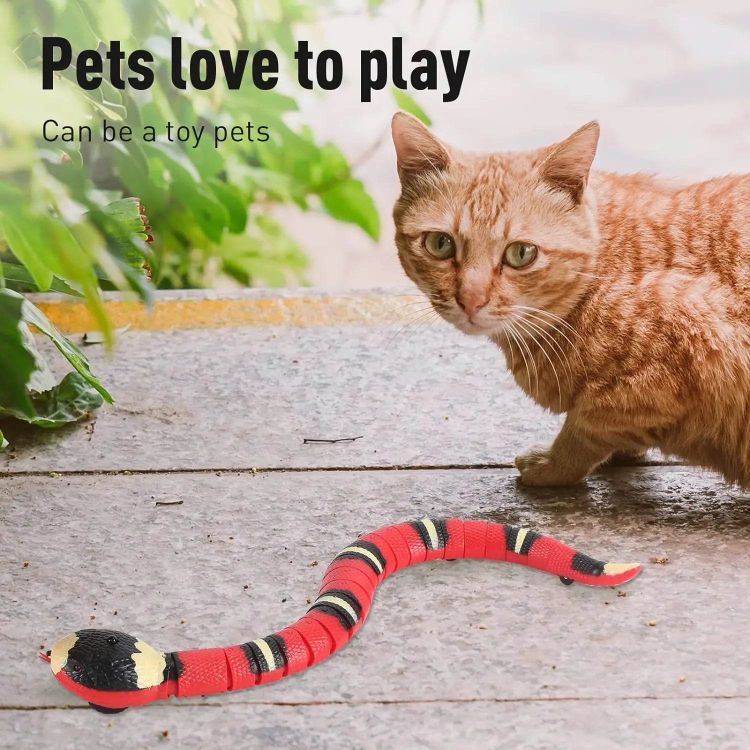 Smart Sensing Snake Cat Toy – USB Rechargeable & Interactive