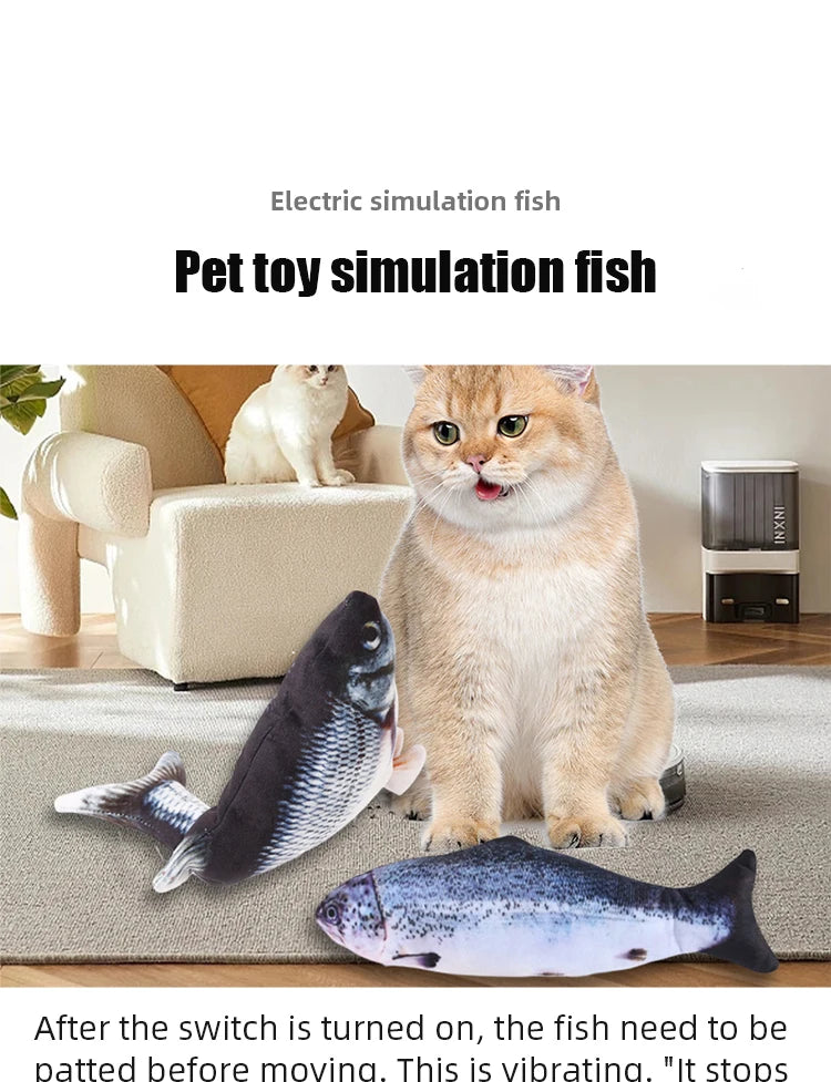 USB Floppy Fish Toy – Electric Chew Toy for Cats & Dogs