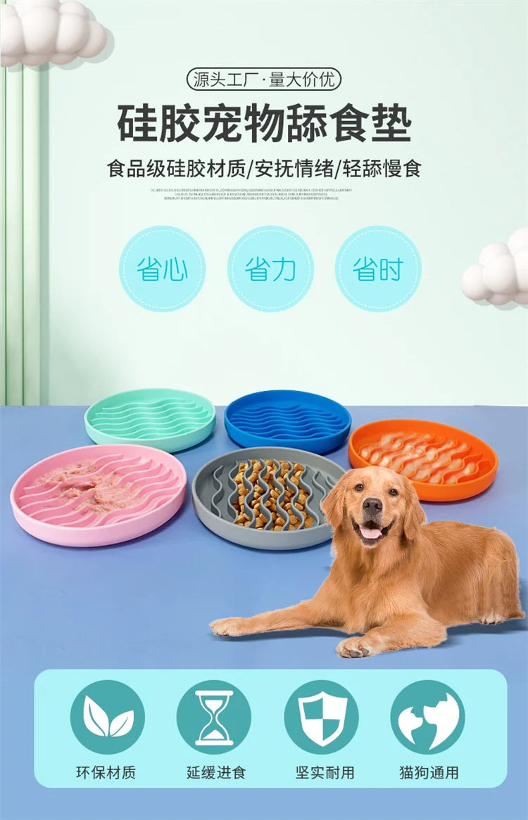 Slow Feeder Pet Bowl – Anti-Slip & Anti-Choking for Cats & Puppies 🐾🍽️