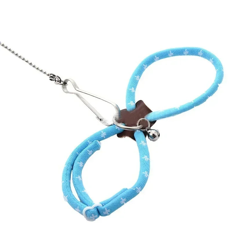 Adjustable Soft Strap Leash for Small Pets – Bird, Parrot, Hamster, Ferret, Rat, Guinea Pig