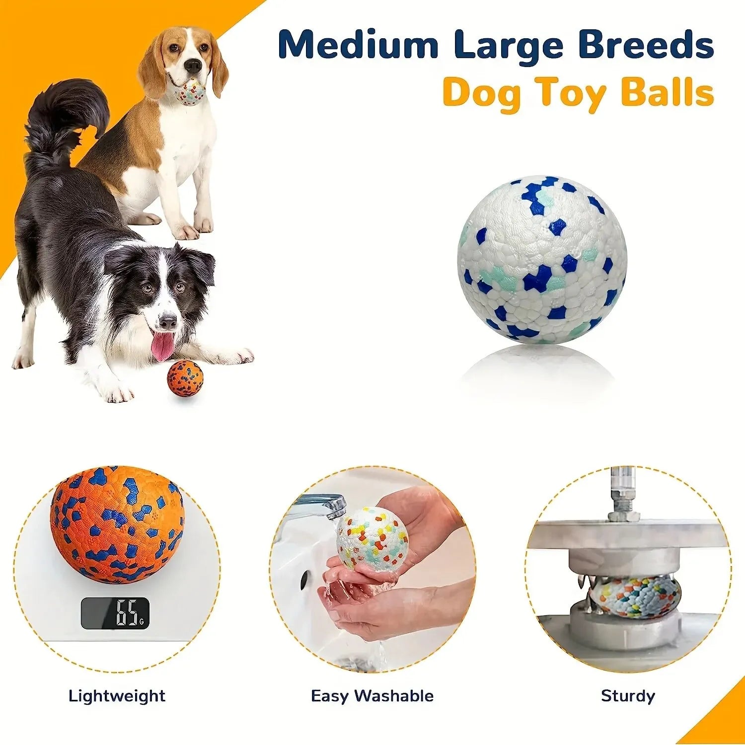 Durable Chew Ball for Dogs – Interactive Teeth-Cleaning Toy