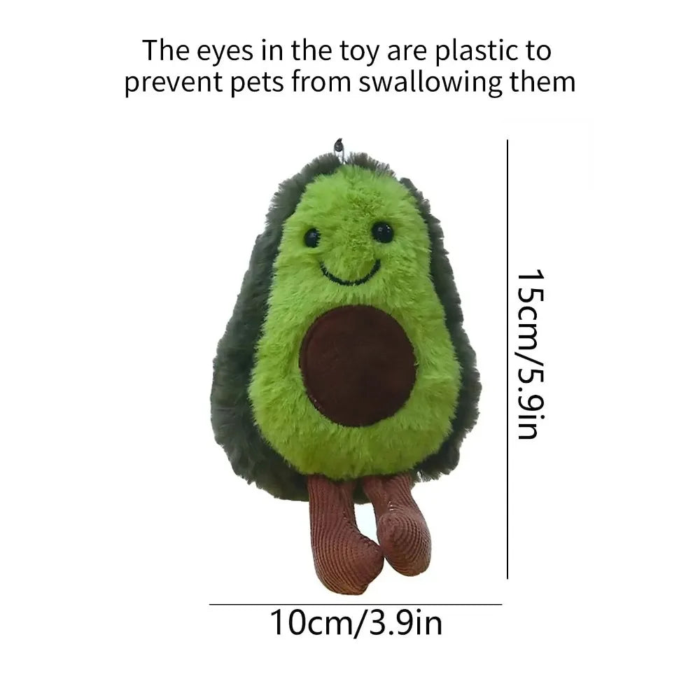 🥑 Funny Avocado Cat & Dog Plush Toy – Cute Pet Companion & Backpack Charm 🐾💚