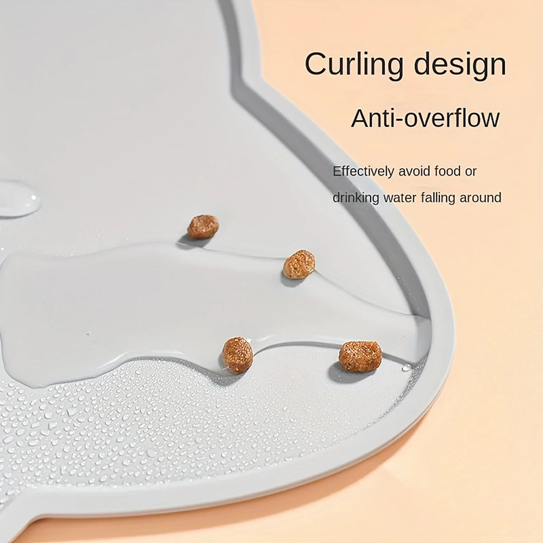 Waterproof Silicone Pet Feeding Mat – Non-Stick Food & Water Tray Placemat for Dogs & Cats