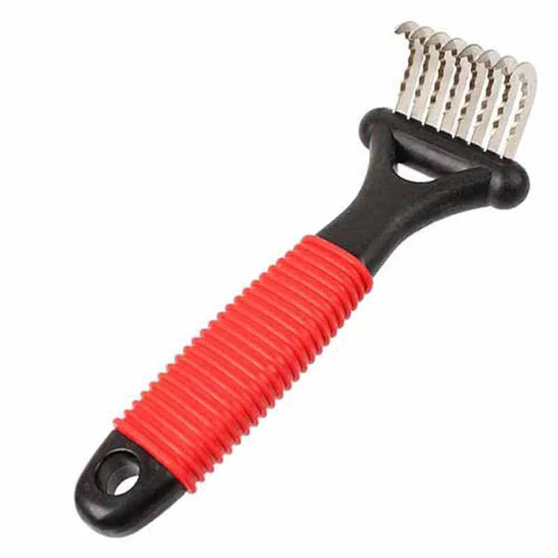 Open-Knot Dematting Comb & Razor Rake – Gentle Grooming Tool to Remove Knots, Mats & Tangles for Dogs & Cats