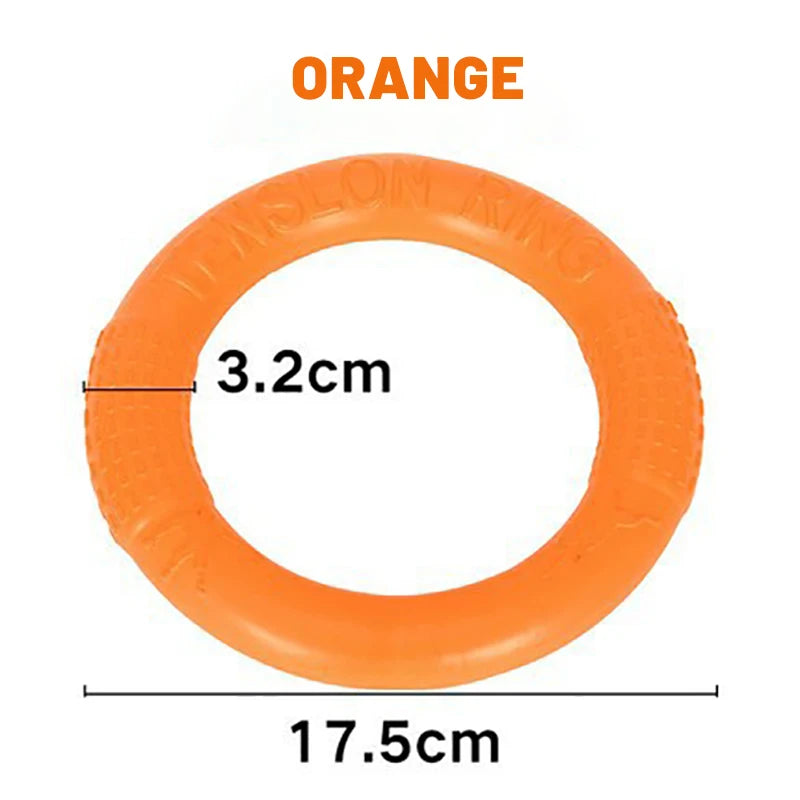 EVA Dog Training Ring Puller – Orange Interactive Flying Disk Toy for Dogs