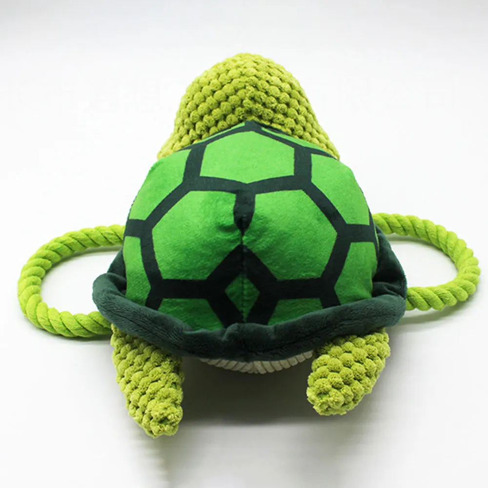 Bite-Resistant Squeaky Dog Plush Toy – Shark, Turtle, Fish Chew Toys for Puppies and Dogs