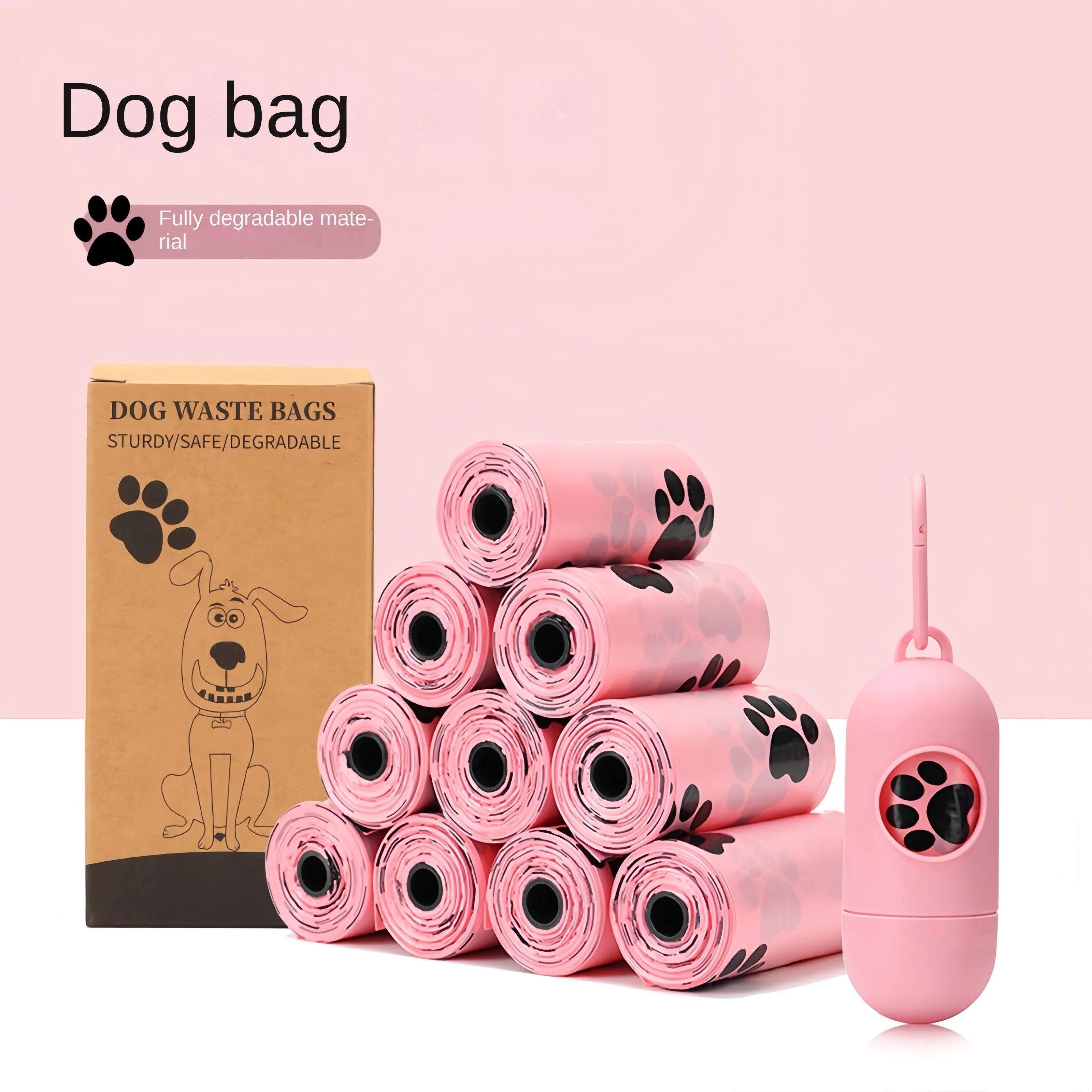 Biodegradable Dog Poop bags with Dispenser