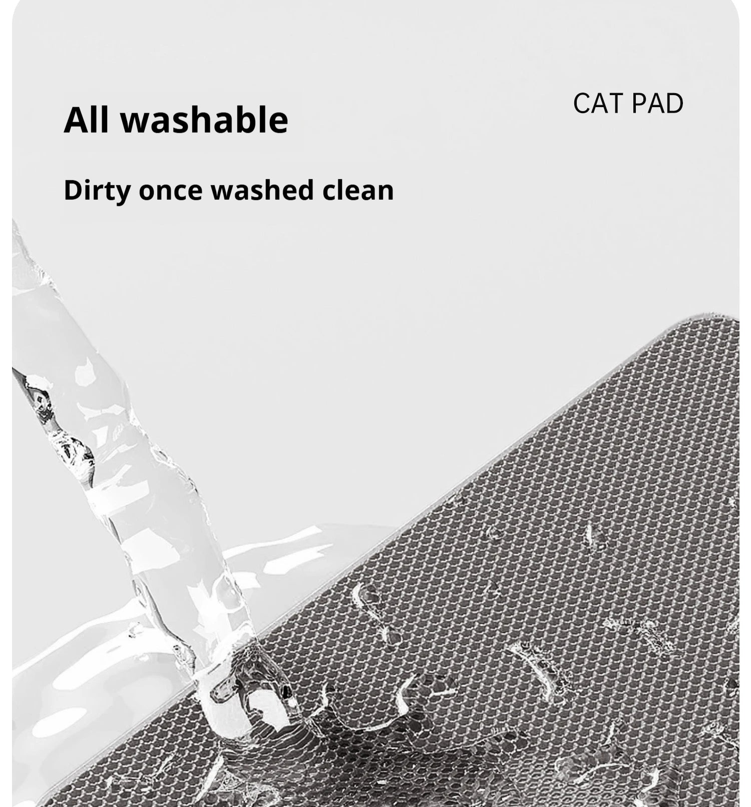 60x90cm Waterproof Double Layer Cat Litter Mat – Washable, Non-Slip Pet Toilet Mat for Litter Box Cleaning