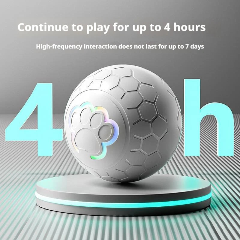 Smart Dog Toy Ball – USB Automatic Bouncing Rolling Ball with RGB Lights