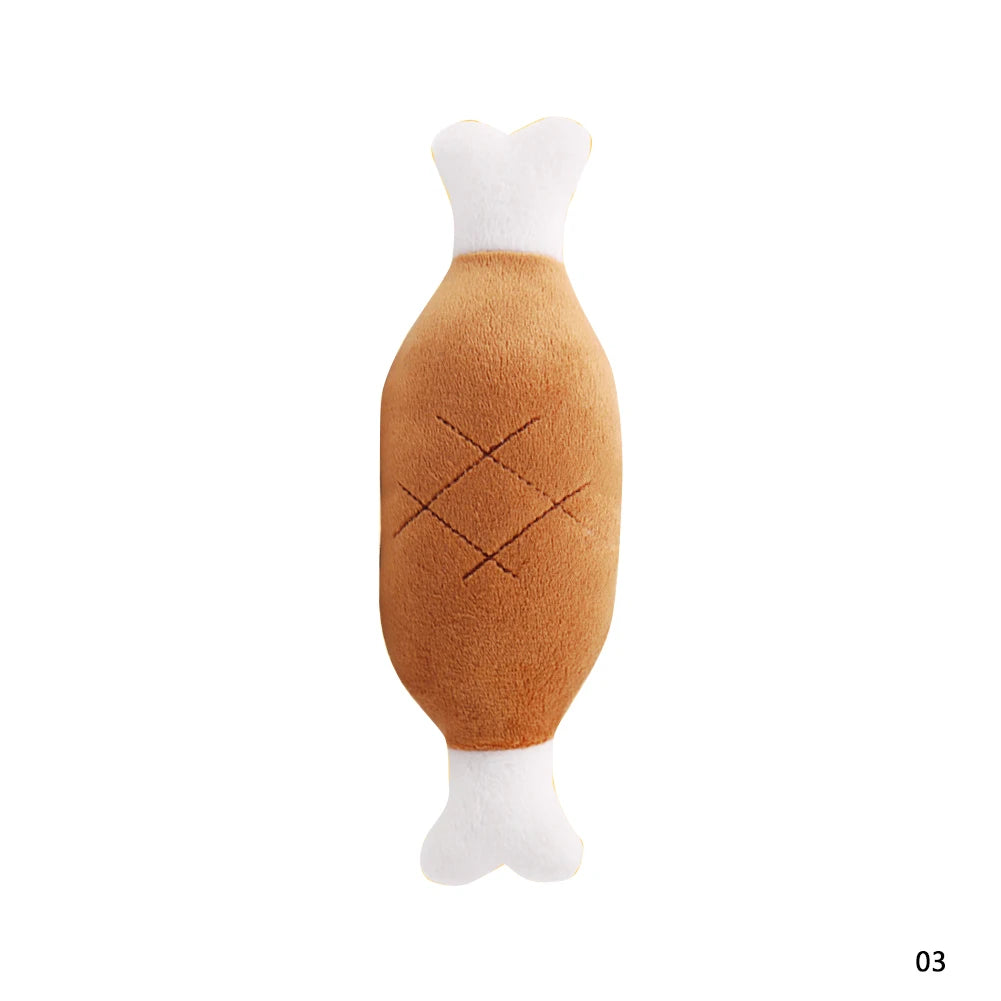 🐶 1Pc Pet Toys Fruit & Animal Cartoon Plush Squeaky Toy 🍓🐾