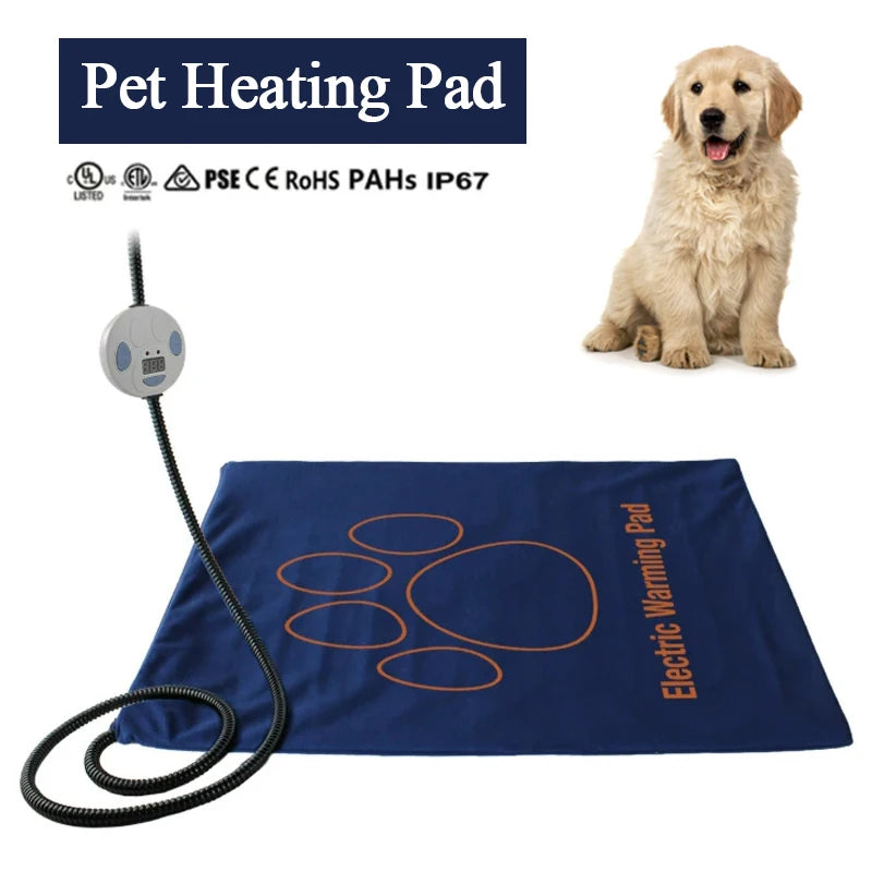 Waterproof Electric Pet Heating Pad – Adjustable Temperature Winter Warmer Blanket for Dogs & Cats