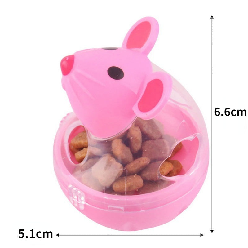 Mouse Food Rolling Feeder Toy for Cats – Dispenser Bowl & Training Toy