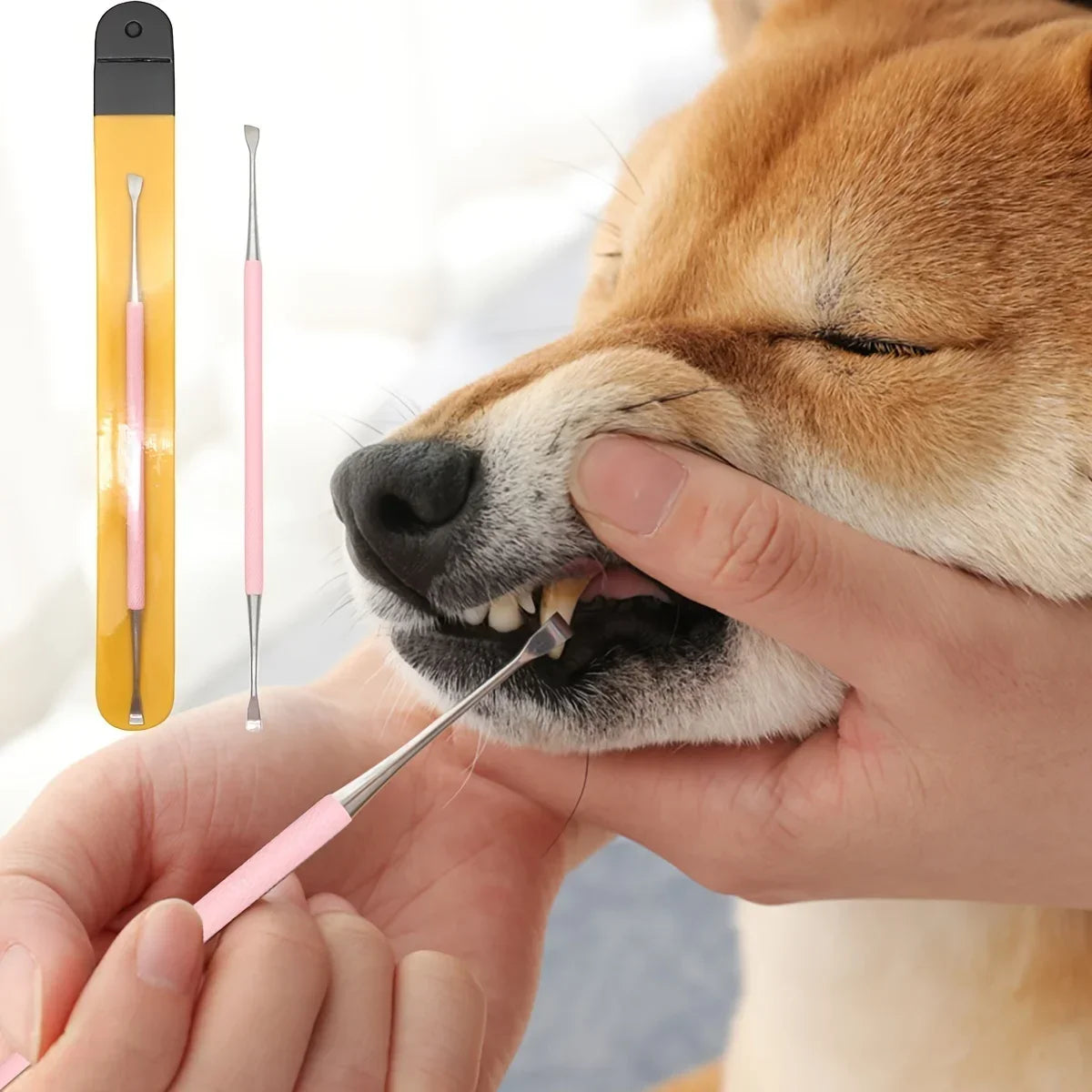 Double-Sided Pet Tartar Remover – Dog & Cat Teeth Cleaning Tool Toothbrush
