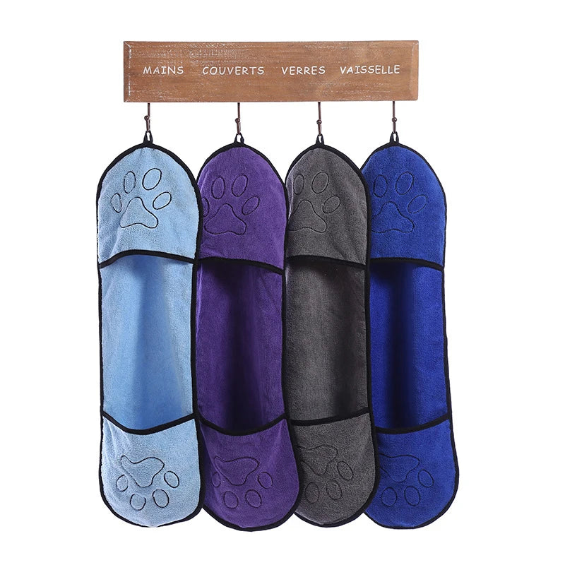 🛁 Ultra-Absorbent Pet Bath Towel – Soft Microfiber Robe for Dogs & Cats