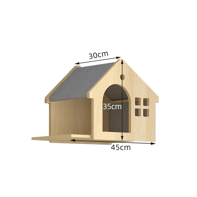 🐾 Wooden Wall Climbing Set for Cats – DIY Modular Cat Tower & Training System