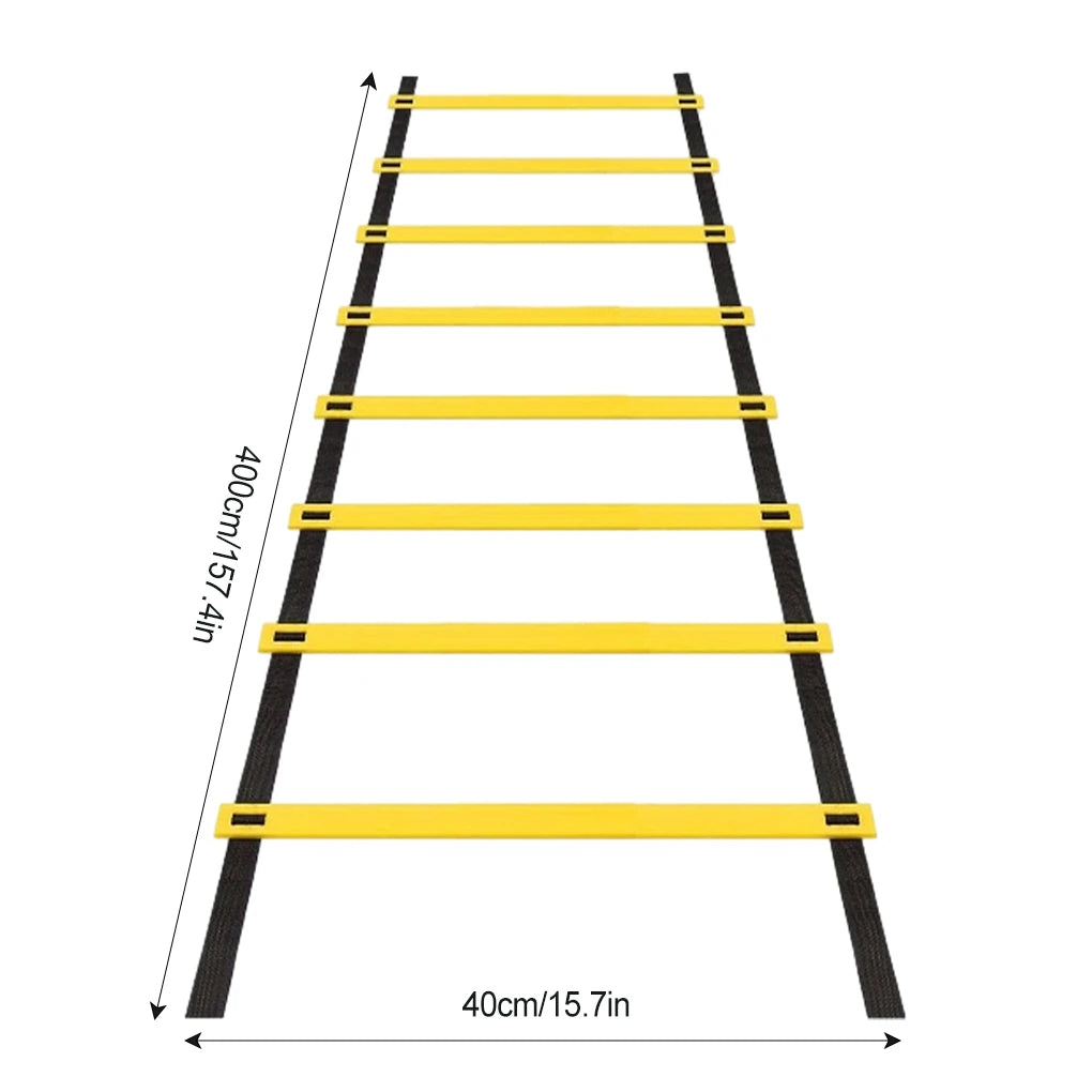 Agility Speed Ladder Nylon Straps Marking Discs Exerciser Resistance Drag Parachutes Sports Running Warm-Up Training Ladder Tool