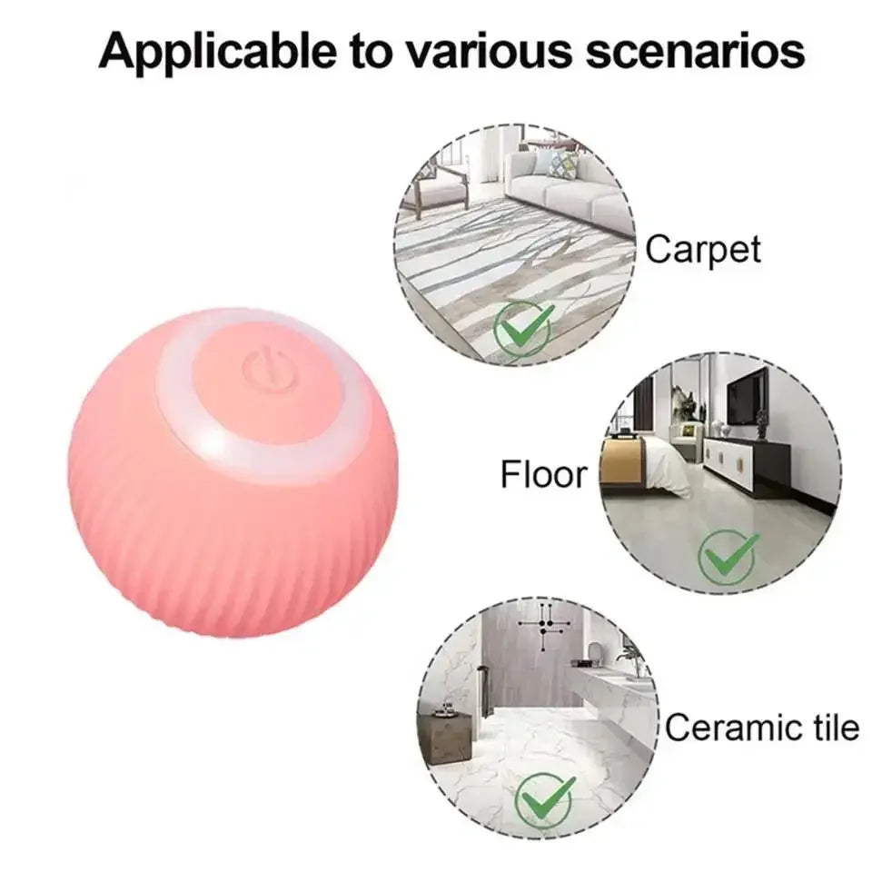 Smart Rolling Cat Ball – Rechargeable Interactive Motion Toy for Indoor Cats