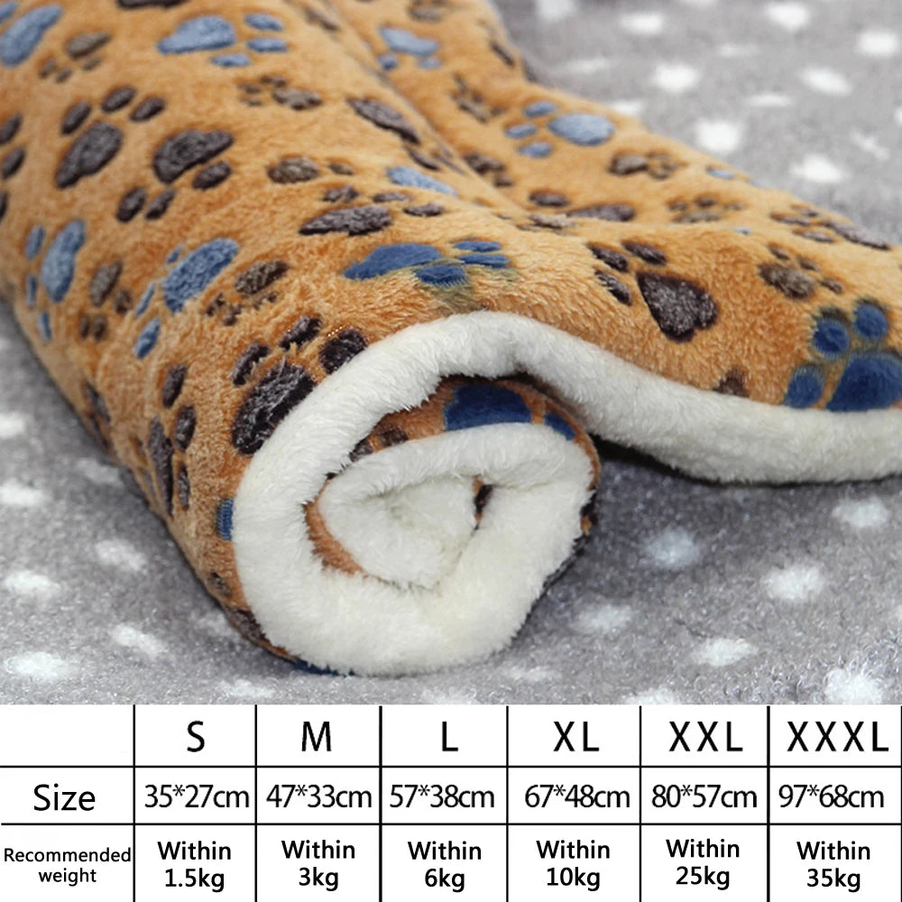 Flannel Pet Mat – Thick Sleeping Blanket Bed for Dogs & Cats, Soft Pet Rug for Small to Large Pets