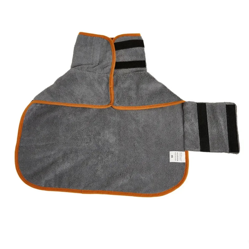Pet Bathrobe Adjustable Towel – Super Fast-Drying Moisture Robe for Dogs (Large, Medium, Small)