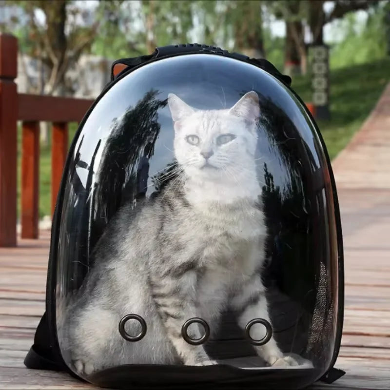Portable Space Capsule Cat Carrier – Breathable Travel Bag for Cats & Small Dogs