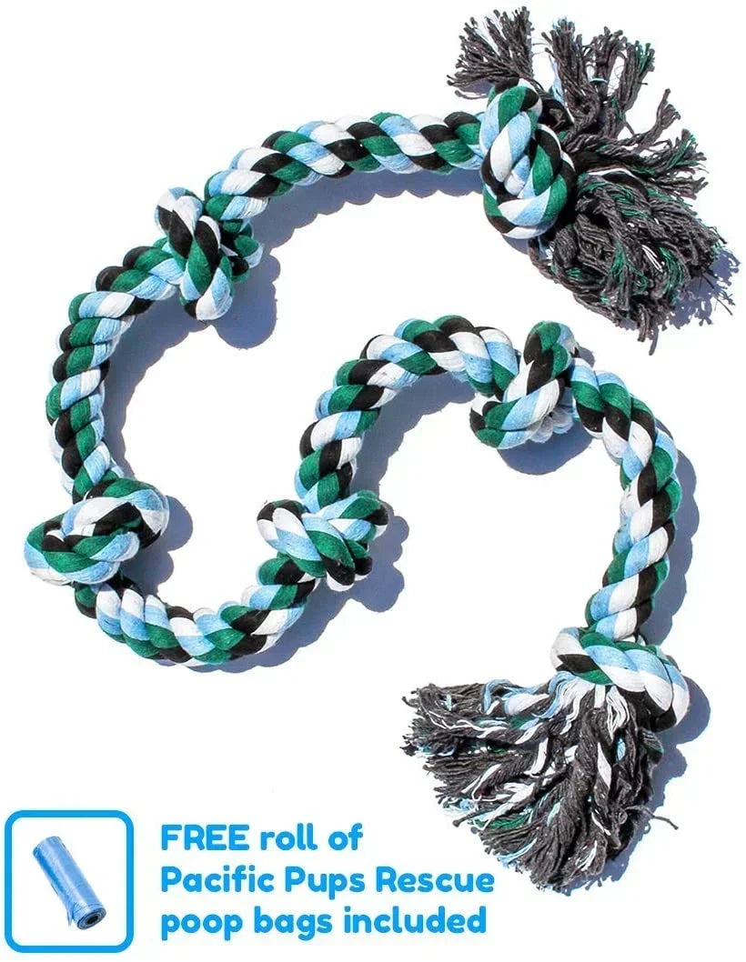 ATUBAN 42" Giant Dog Rope Toy – Indestructible 6-Knot Rope Tug Toy for Aggressive Chewers & Extra Large Dogs