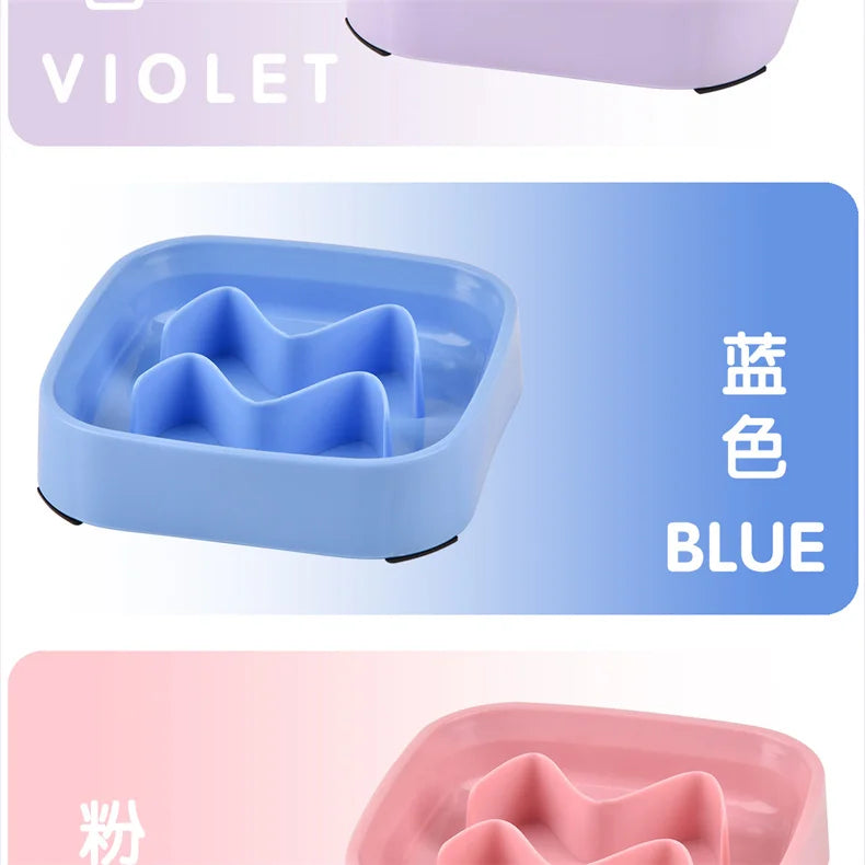 Colorful Slow Feeder Bowl for Cats & Dogs – Anti-Choking Puzzle Food Bowl for Anxiety Relief & Healthy Eating