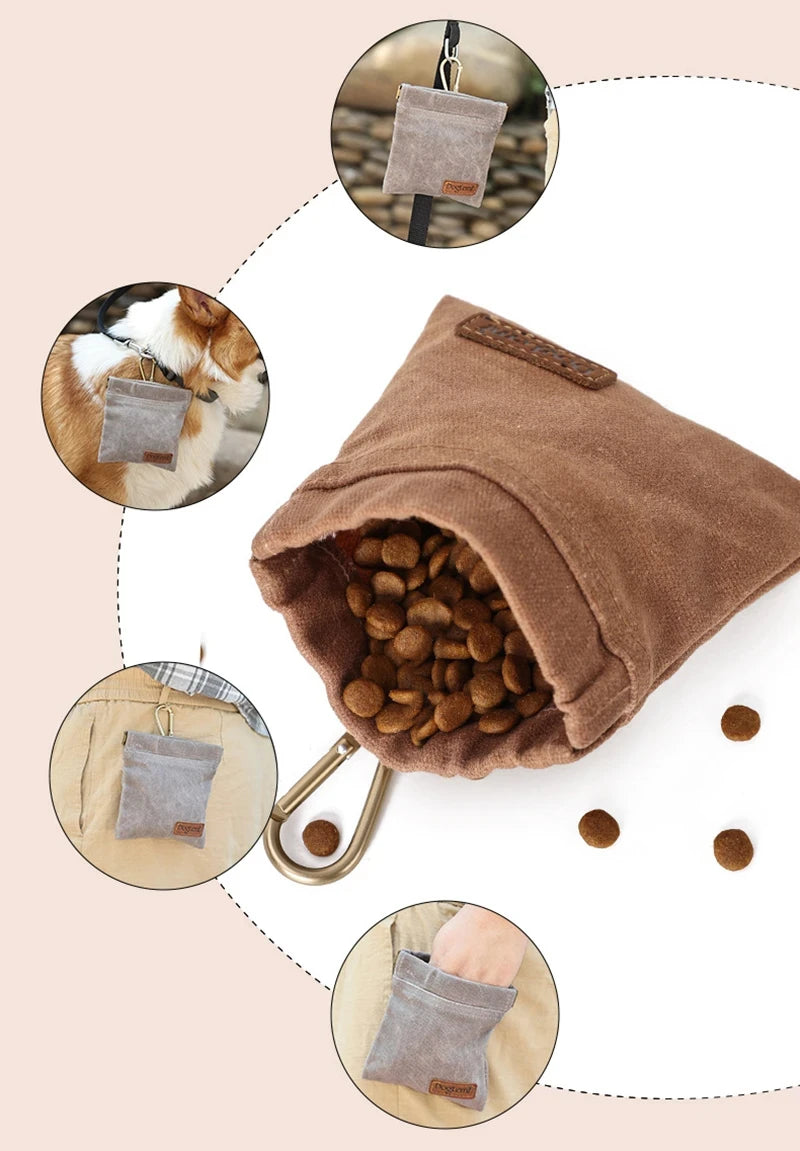 Dog Training Treat Pouch – Portable Outdoor Snack Bag for Pets with Oil-Resistant Interior