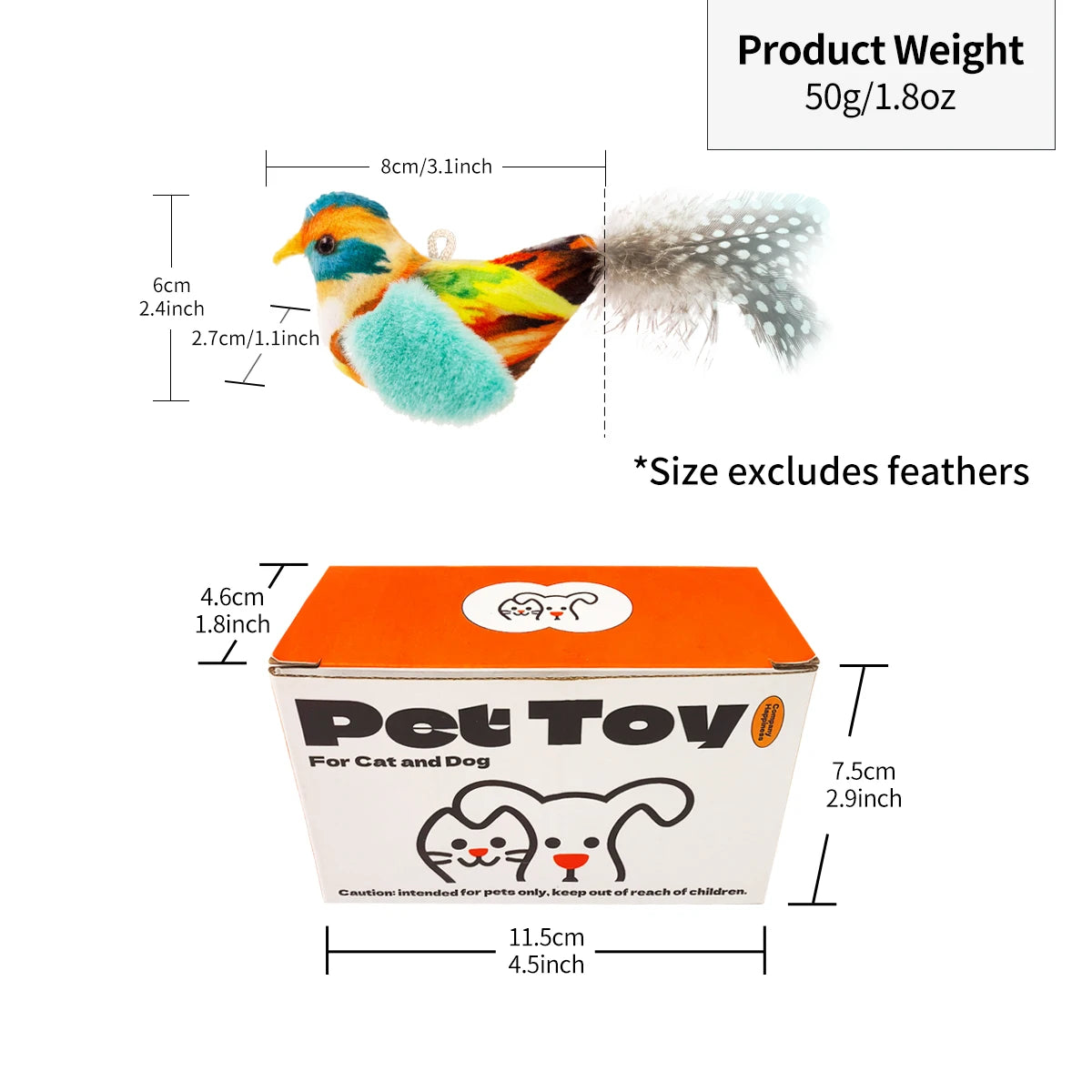 Chirp Bird Interactive Cat Toy with Realistic Sound 🐦🐾
