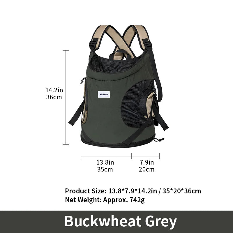 Pet Chest Backpack – Front Carrying Tote for Dogs & Cats, Breathable Outdoor Shoulder Bag, Portable Pet Travel Carrier