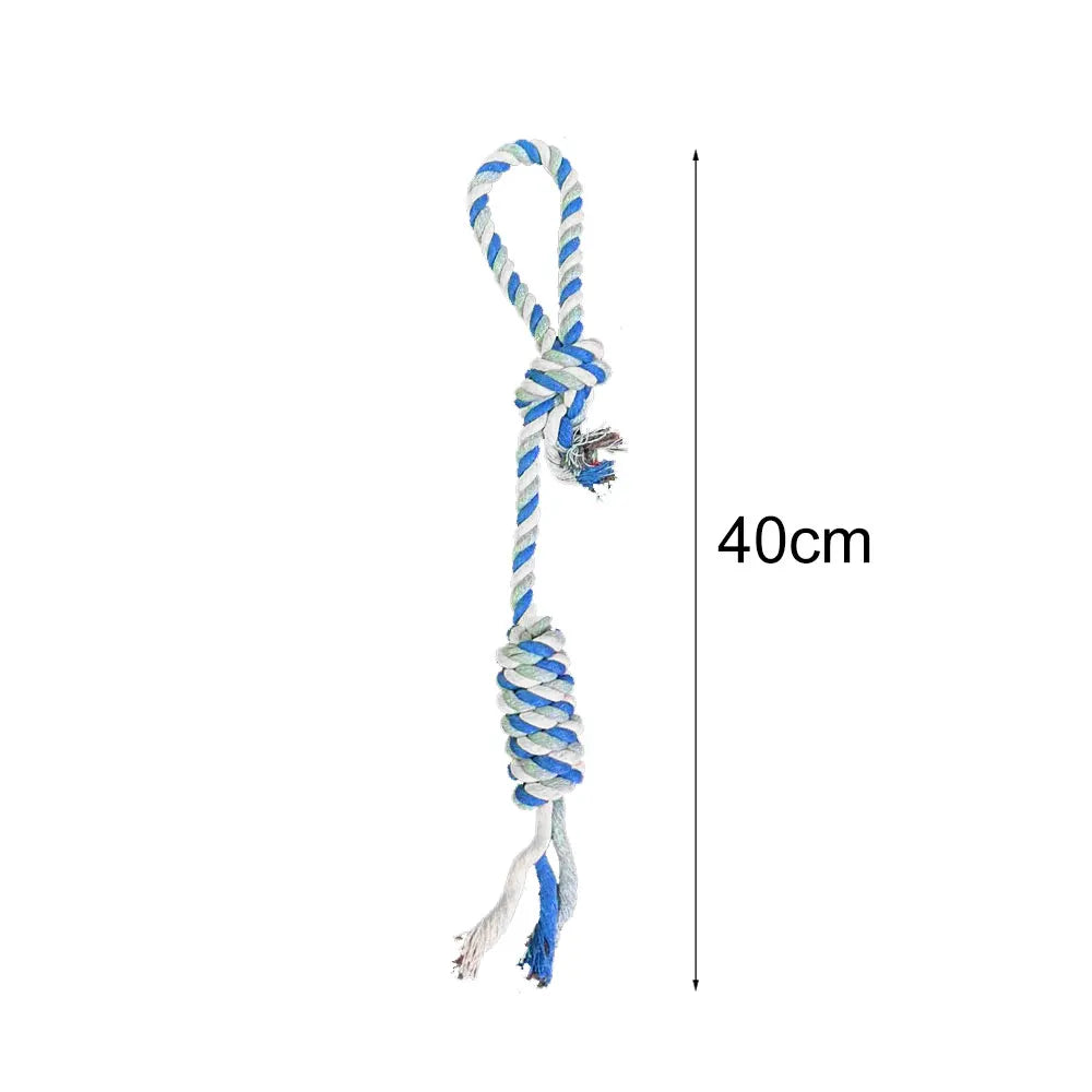 Rope Ball Dog Toy – Durable Cotton Chew & Tooth Cleaning 🐾⚽