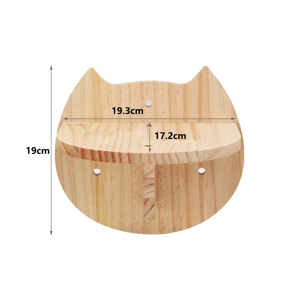 🐾 Wall-Mounted Cat Climbing Rope with Solid Wooden Pedals – Indoor Kitten Training & Claw Grinding Furniture