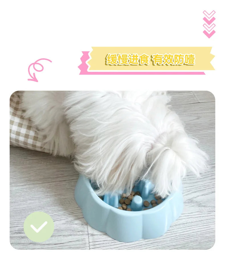 Colorful Slow Feeder Bowl for Cats & Dogs – Anti-Choking Puzzle Food Bowl for Anxiety Relief & Healthy Eating