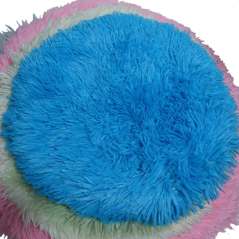 Soft Plush Round Cat Bed Mat – Cozy Fleece Sleeping Cushion for Cats & Small Dogs