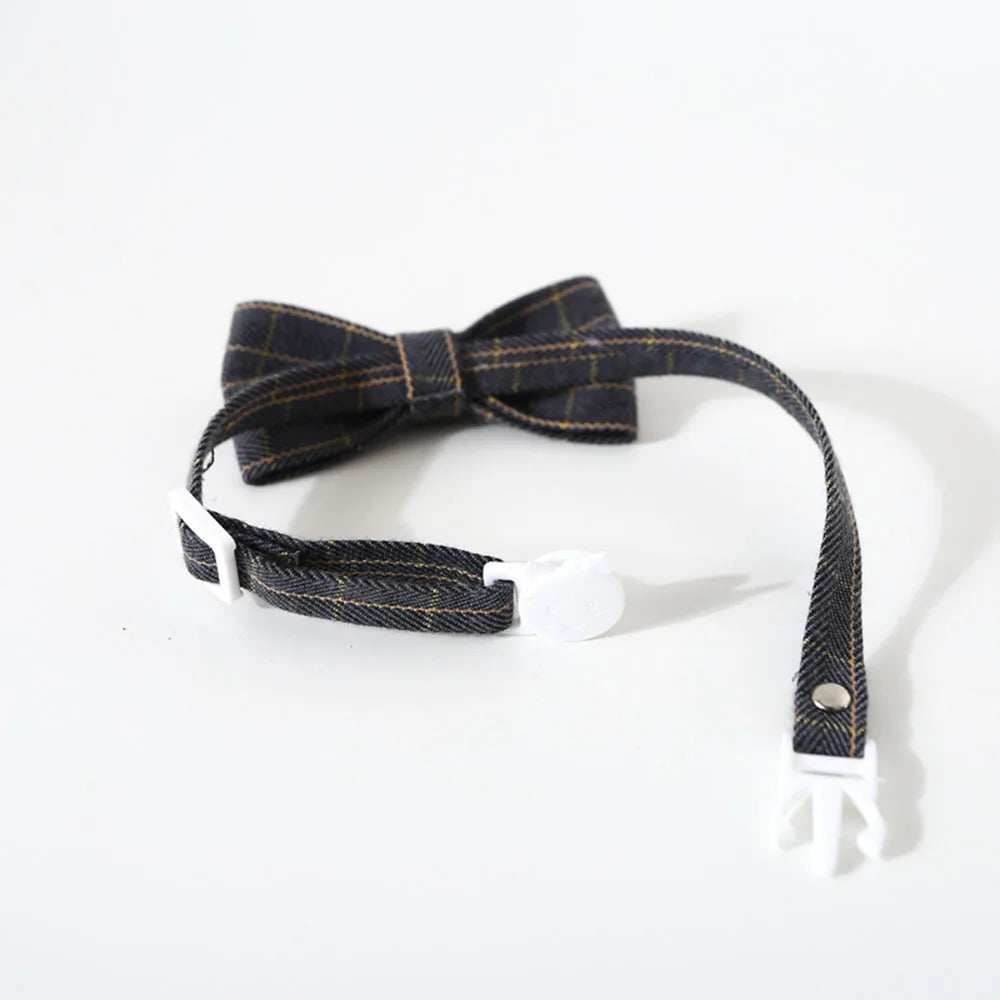 Adjustable Pet Bow Tie – Formal Breakaway Neck Tie Collar for Small Dogs & Cats