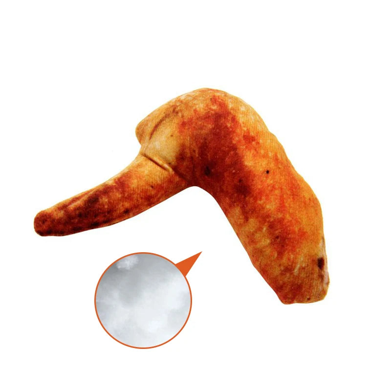 Meat Plush Dog Toy – Squeaky, Bite-Resistant Chew 🍖🐾