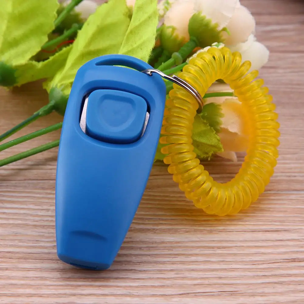 Pet Clicker & Training Whistle – Dog & Cat Obedience Trainer with Key Ring Attachment
