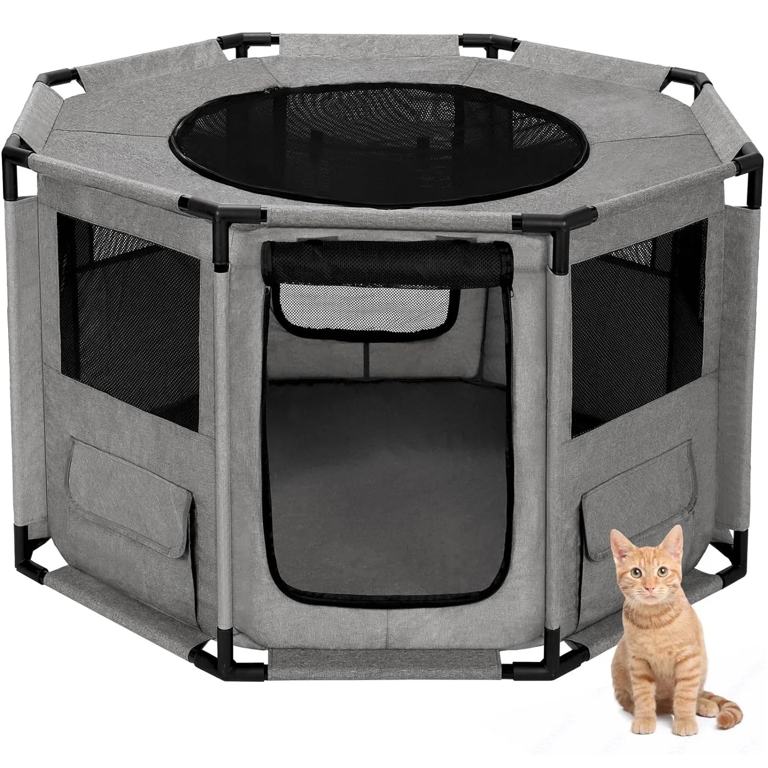 Portable Dog Playpen – Indoor/Outdoor Water-Resistant Pet Exercise Cage, Crate & Kennel for Dogs, Cats & Small Animals