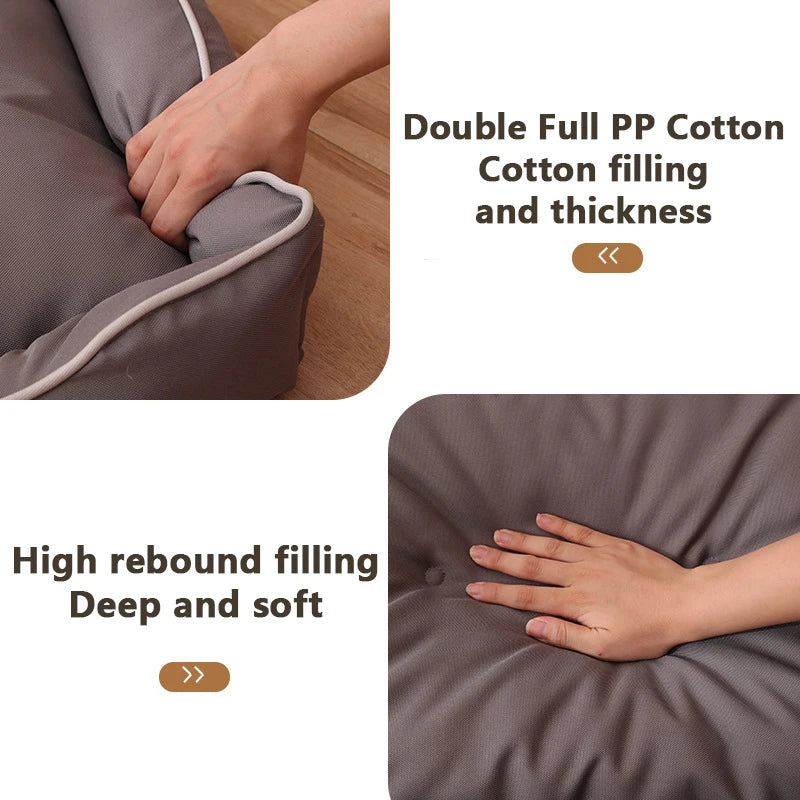 Waterproof Dog Bed – All-Season Oxford Fabric Pet Bed with Thickened PP Cotton Filling