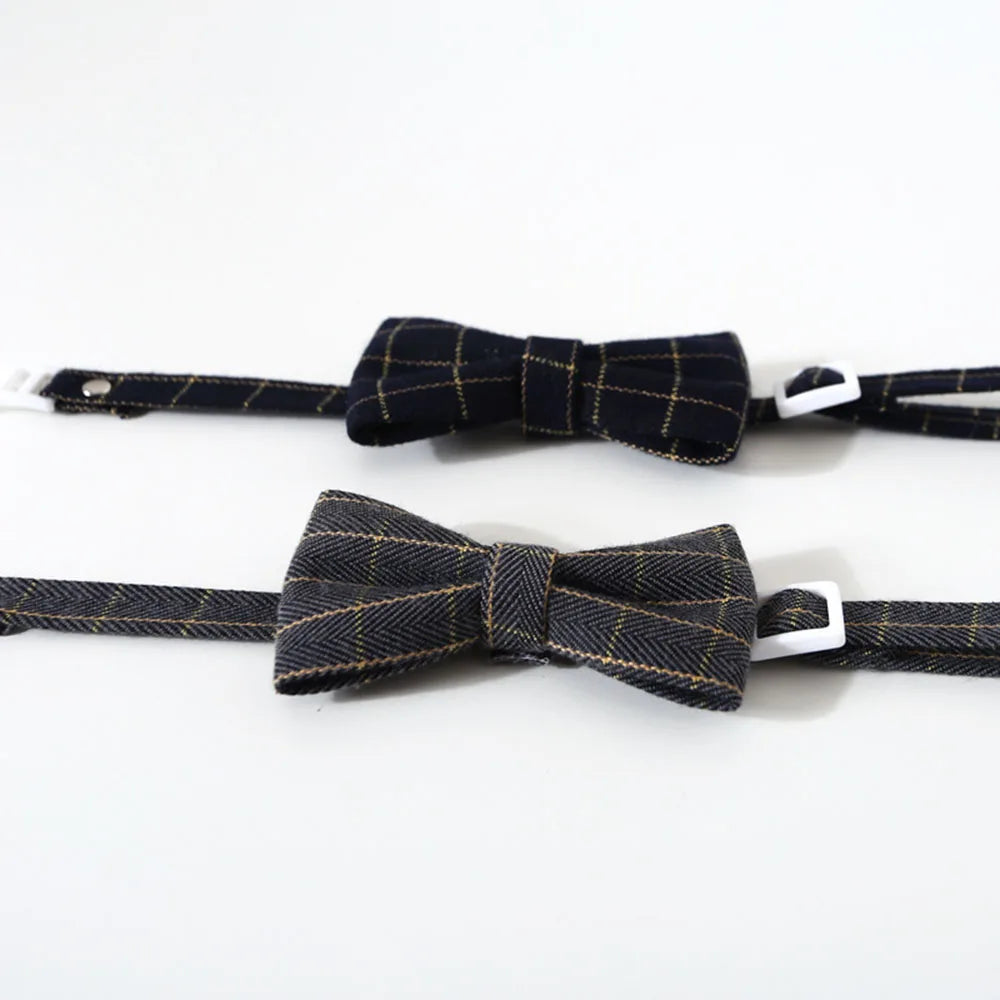 Adjustable Pet Bow Tie – Formal Breakaway Neck Tie Collar for Small Dogs & Cats