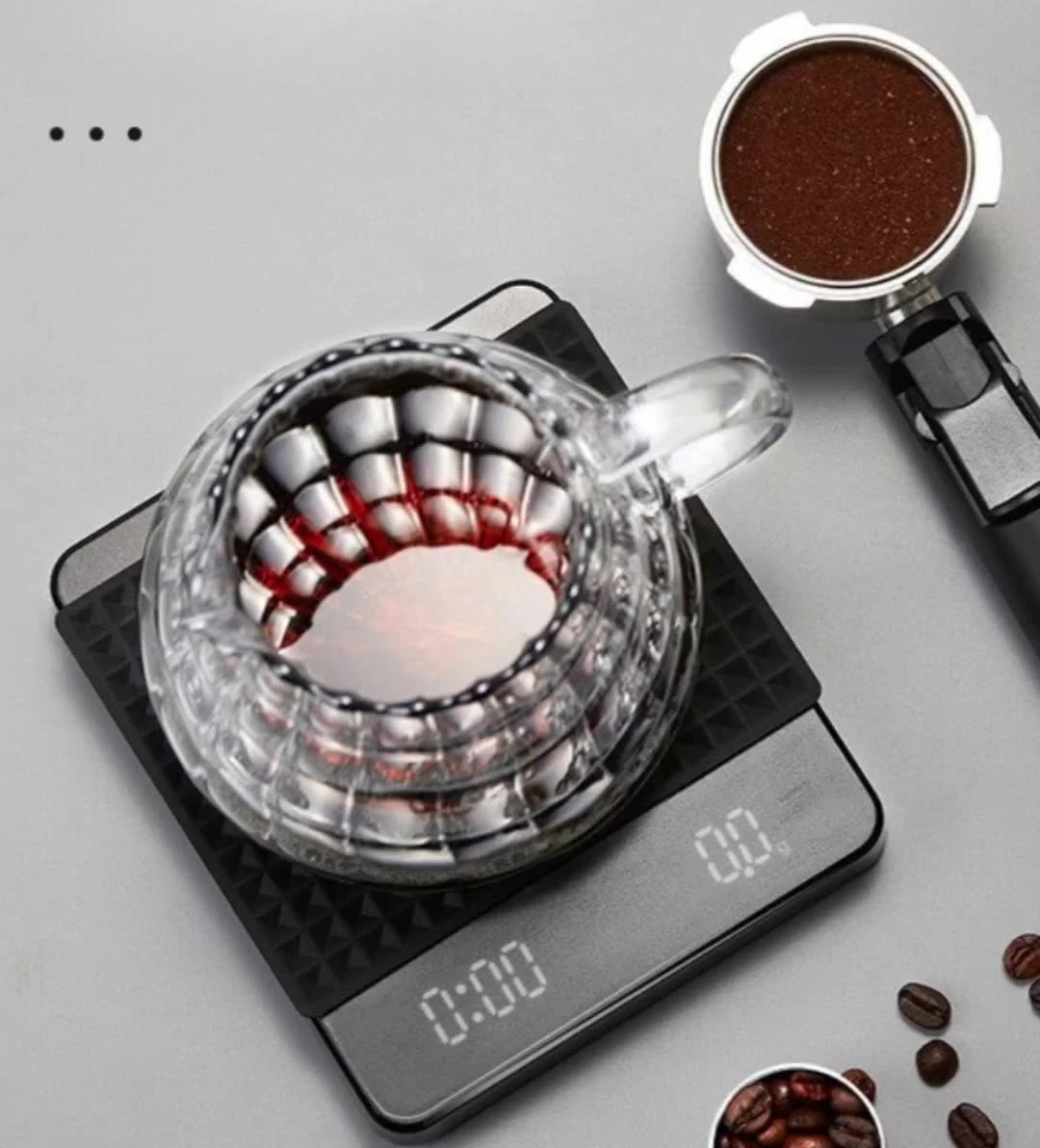 ☕ Digital Rechargeable Coffee Scale with Timer – LED Screen, USB Charging, 3kg Max, 0.1g Precision