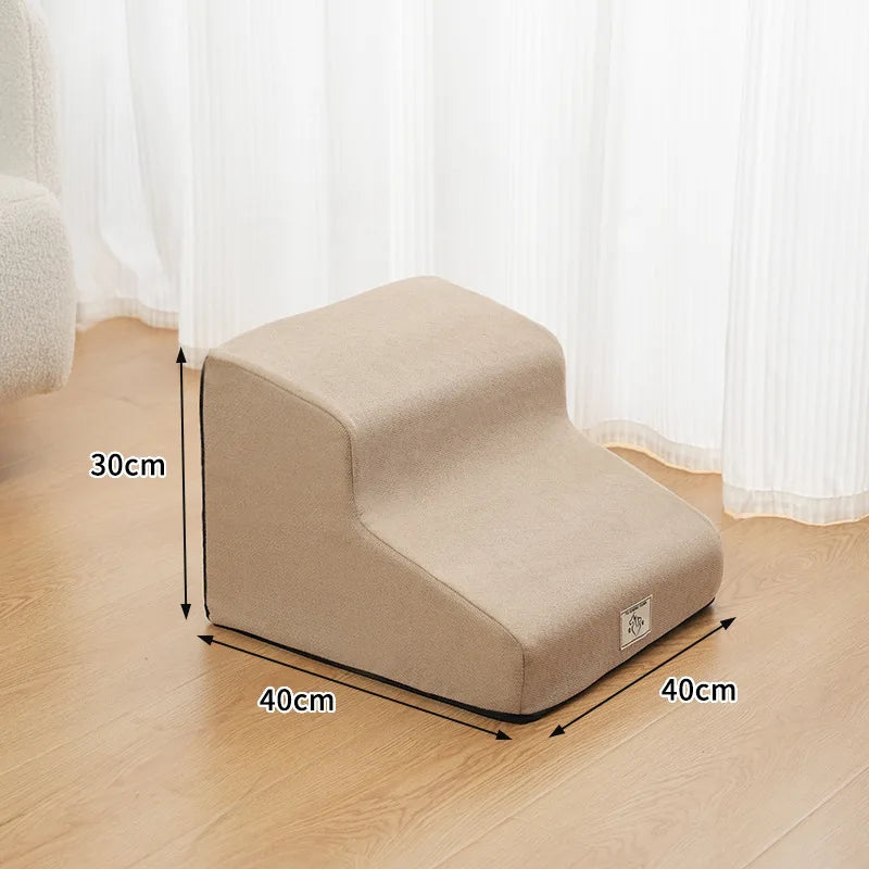 Curved Pet Ramp Stairs – Corduroy Steps for Small Dogs & Cats