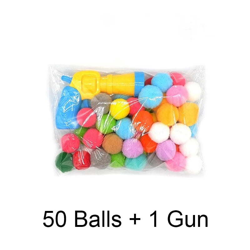 🎯 Cat Plush Ball Shooting Gun – Mini Silent Launcher Toy for Interactive Play & Stress Relief