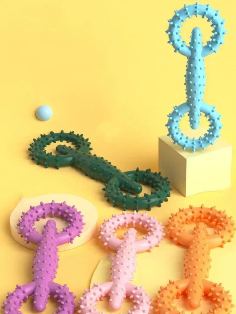 Indestructible Dog Pull Ring Toy – Interactive Chew Toy for Puppies, Teeth Cleaning & Boredom Relief