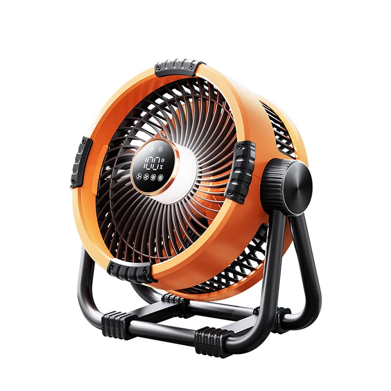 6-in-1 Outdoor Camping Fan – 20000mAh Rechargeable Ceiling & Desktop Fan with LED Light, Hook & Wireless Operation