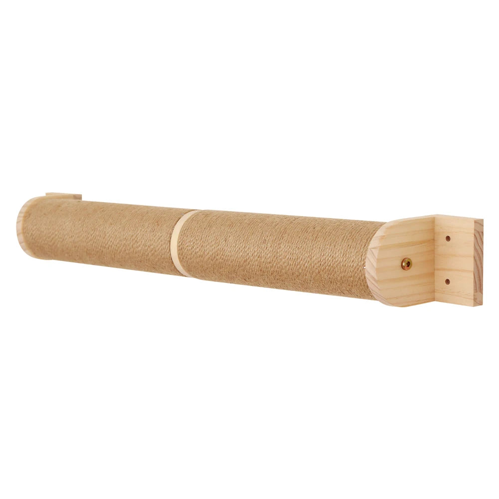 🐾 Wall-Mounted Cat Scratching Post – Wooden Kitten Tree with Thick Columns for Large Cats