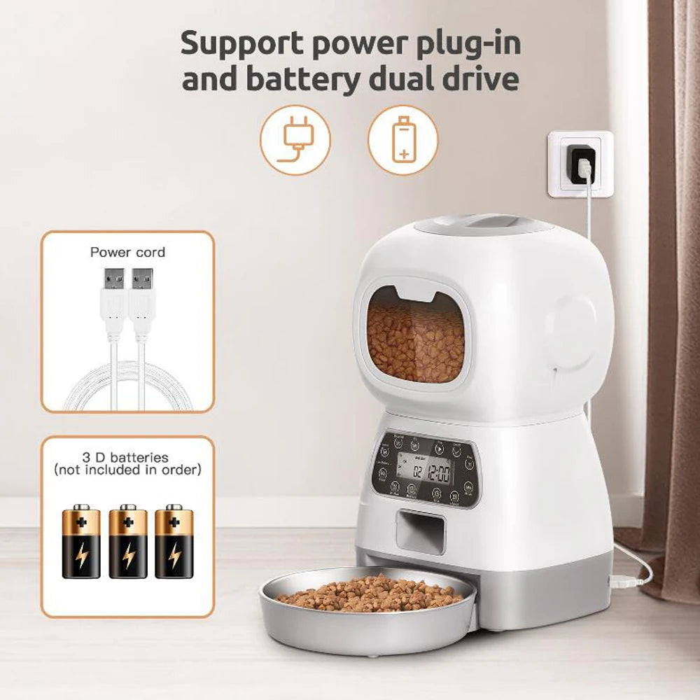 3.5L WiFi Smart Pet Feeder – Voice Recorder & Slow Feed 🐾📱
