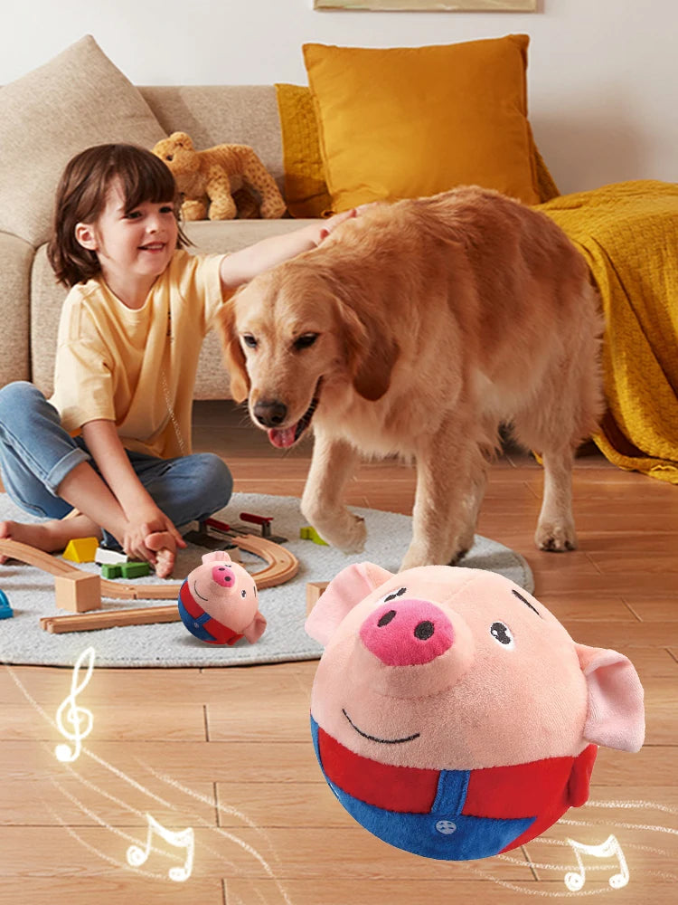 Automatic Plush Bouncing Dog Toy – Interactive Squeaky Fun 🧸🐾
