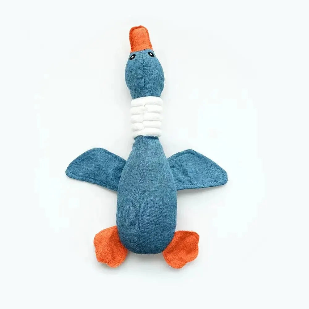 Plush Squeaky Duck Dog Toy – Soft Chew Toy for Small to Large Dogs