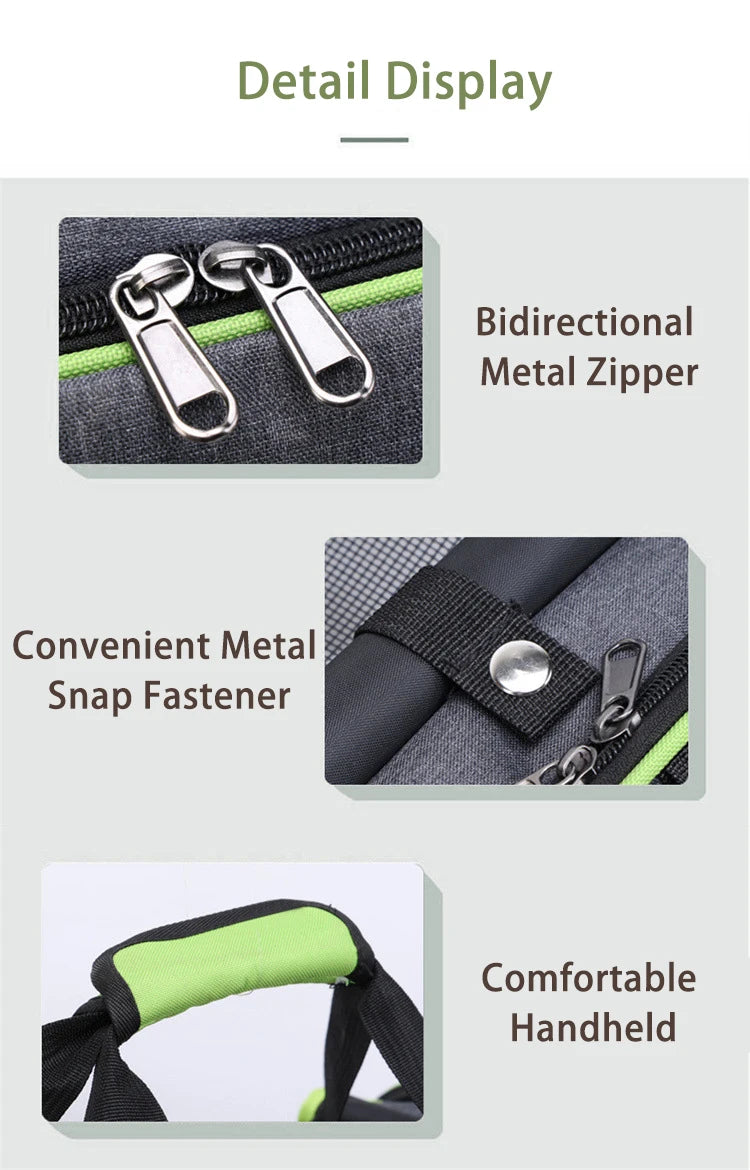 Foldable Expandable Cat Carrier Bag – Large Capacity, Breathable Travel Handbag for Cats & Small Dogs