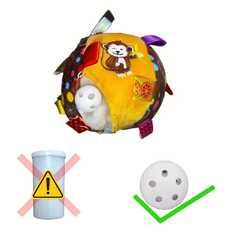 Interactive Ball Dog Toy with Plush Handle – Durable Chew Toy for Training & Stress Relief